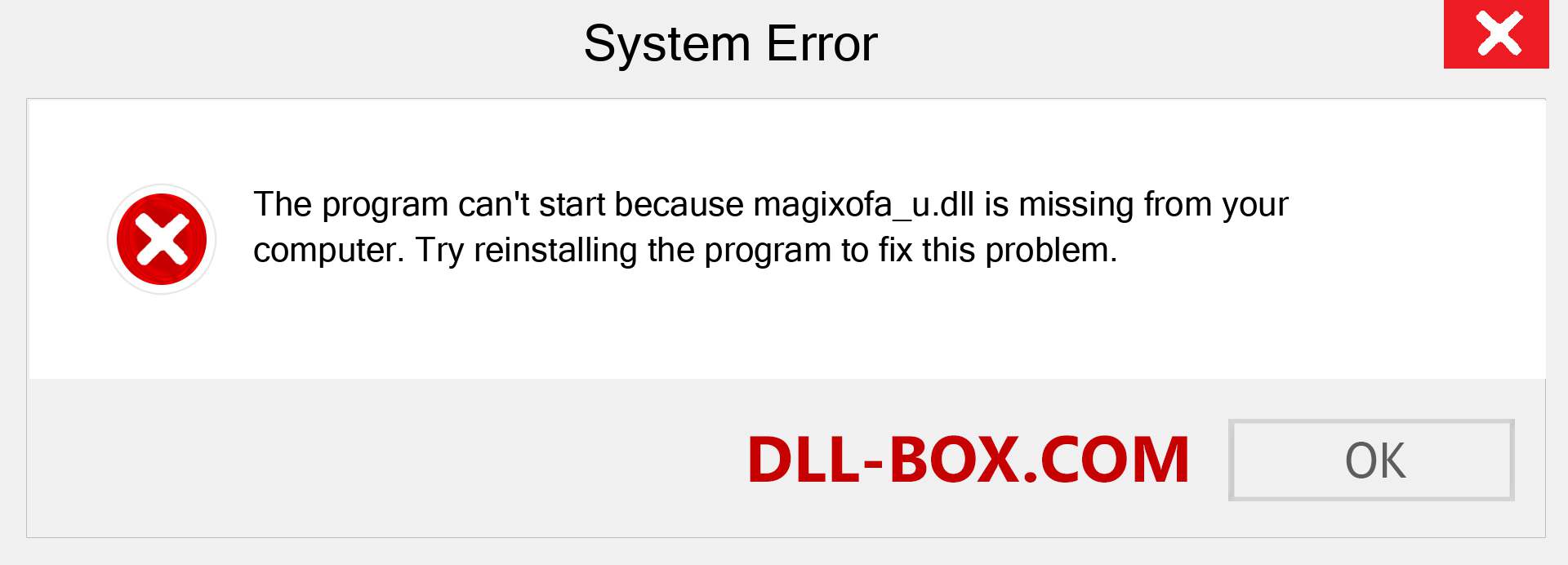  magixofa_u.dll file is missing?. Download for Windows 7, 8, 10 - Fix  magixofa_u dll Missing Error on Windows, photos, images